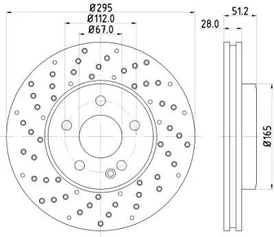Disco de freno HELLA 8DD 355 129-681 HELLA 8DD 355 129-681 Moderno